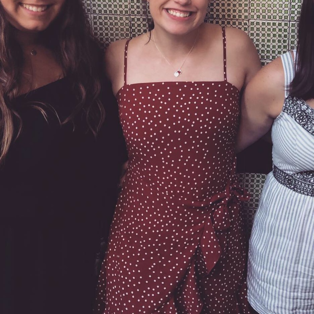 Red polka dot princess Polly dress